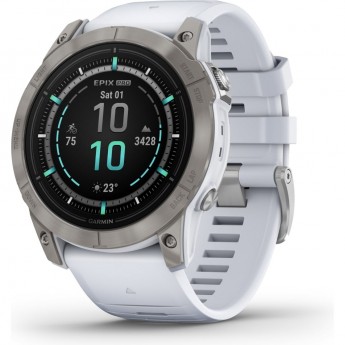 Часы GARMIN EPIX PRO (GEN 2) – SAPPHIRE EDITION TITANIUM WITH WHITESTONE BAND 51 мм Часы GARMIN EPIX PRO (GEN 2) – SAPPHIRE EDITION TITANIUM WITH WHITESTONE BAND 51 мм