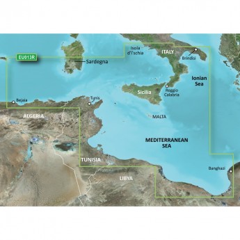 Карта GARMIN Италия, юго-западное побережье, Тунис g3 Vision VEU013R Карта GARMIN Италия, юго-западное побережье, Тунис g3 Vision VEU013R