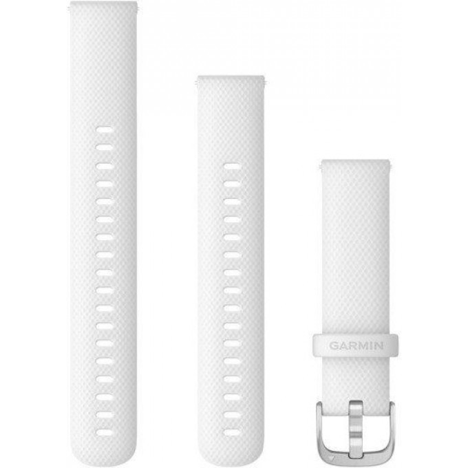 Ремешок сменный GARMIN 18MM BAND, WHITE/SILVER BANDS FOR SMART WATCHES 010-12932-0B