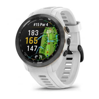 Смарт-часы GARMIN APPROACH S70 (42 мм) с черным керамическим безелем и белым ремешком Смарт-часы GARMIN APPROACH S70 (42 мм) с черным керамическим безелем и белым ремешком