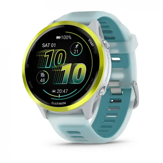 Смарт-часы GARMIN FORERUNNER 570 (47 мм) ярко-желтый алюминий белый/бирюза 010-02971-01