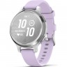 Смарт-часы GARMIN LILY 2 ACTIVE серебристые с силиконовым ремешком цвета фиолетовый жасмин 010-02891-01